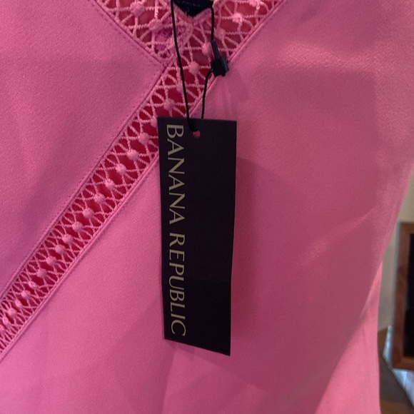 NWT Banana Republic Lace Trim Dress, Pink SIZE 6!! - Picture 6 of 9